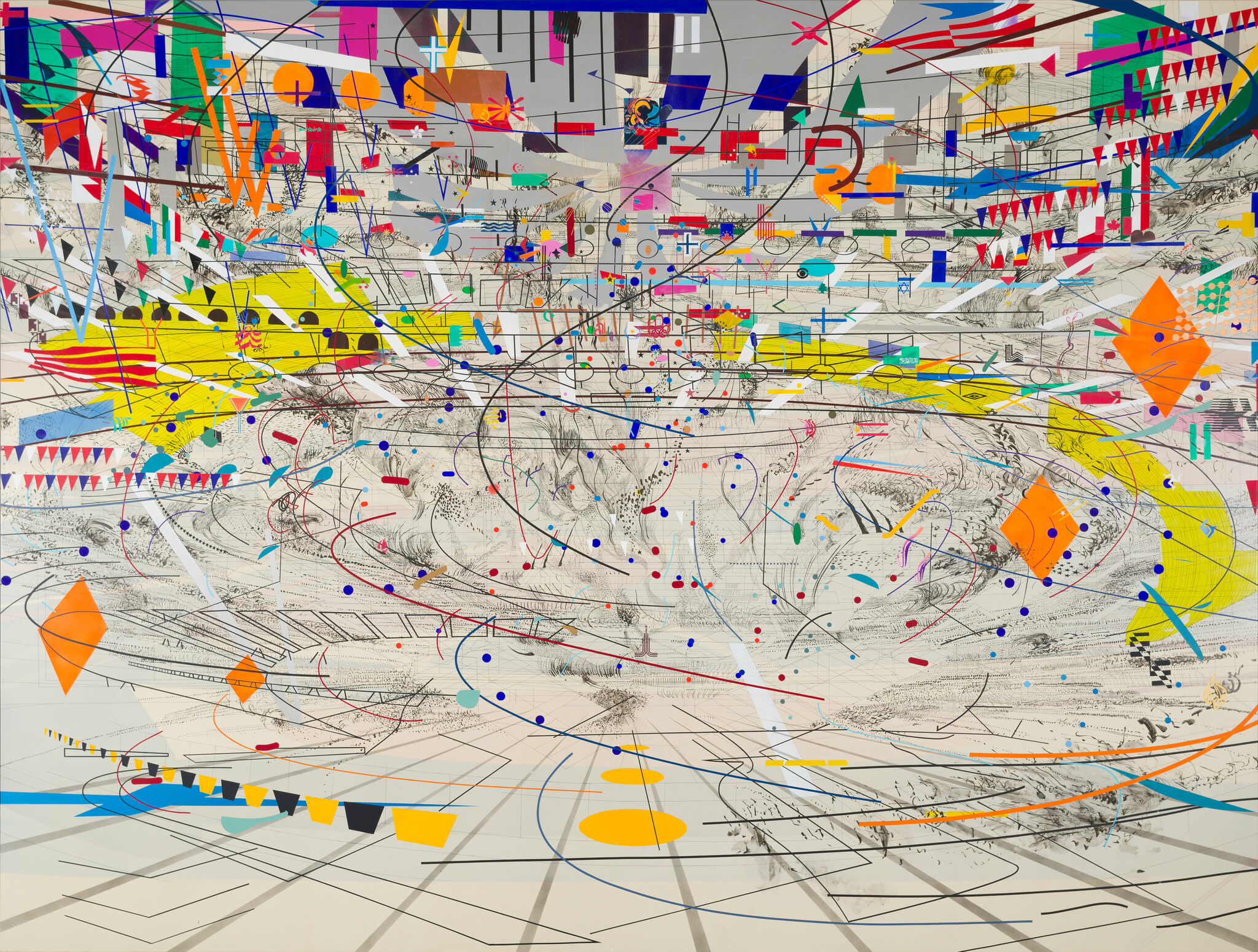 Stadia II (2004) by Julie Mehretu